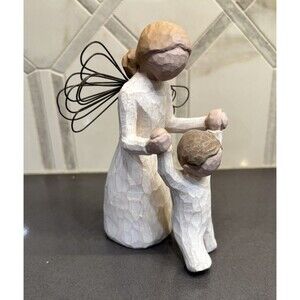 Willow Tree GUARDIAN ANGEL Figurine Demdaco Susan Lordi 2000 Child Mother Love